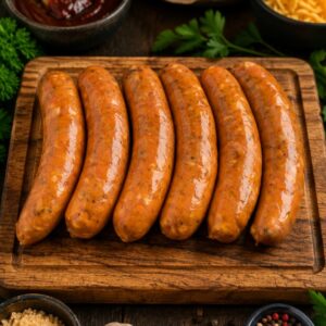 Sticky BBQ Pork Belly Sausages (6 pack)